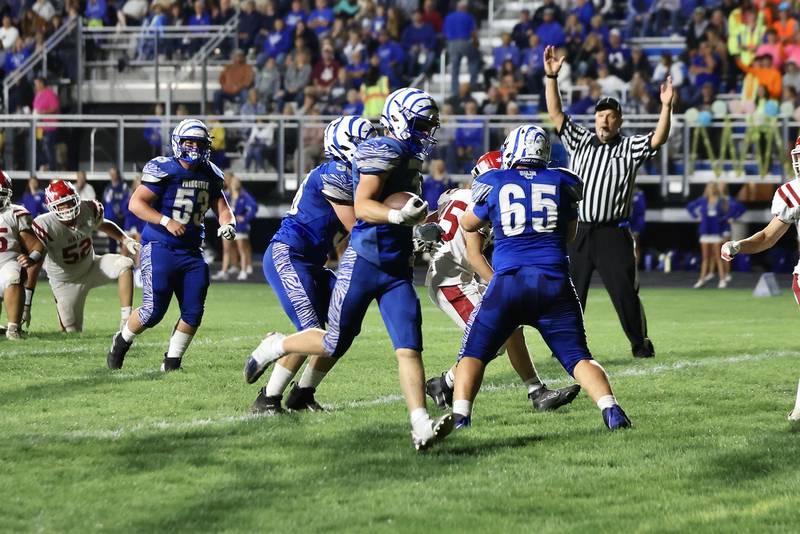 Princeton's Casey Etheridge walks in for a touchdown in the Tigers' 41-0 Homecoming win over rival Hall on Friday, Oct. 4 at Bryant Field.