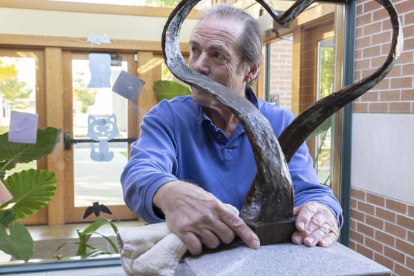From the heart: Franklin Grove’s library adorned with statue memorializing namesake, Winifred H. Knox