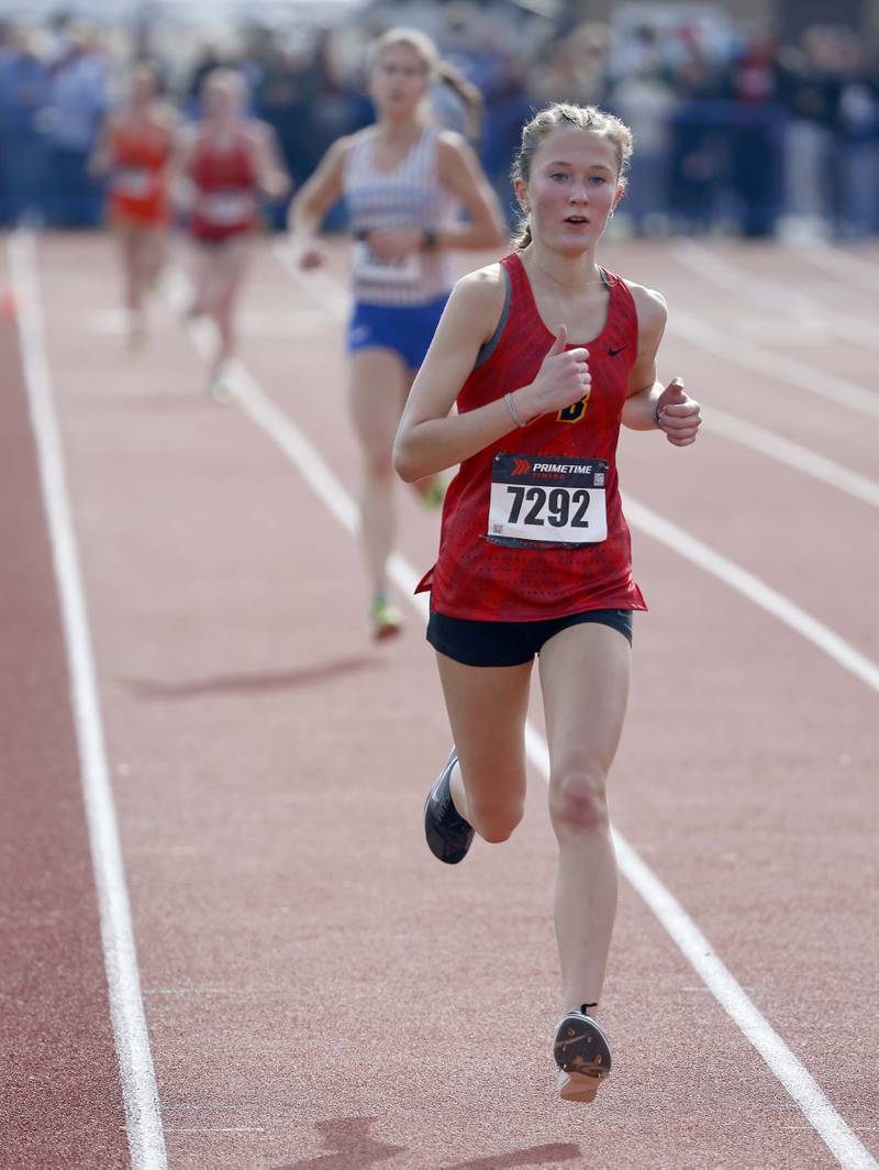 Avery Hacker of Batavia during the IHSA Class 3A Lake Park cross country sectional  Saturday, Nov. 2, 2024 in Roselle.