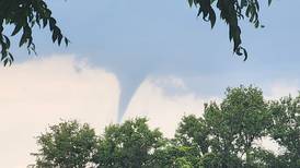 Was there a funnel cloud in rural Mendota?