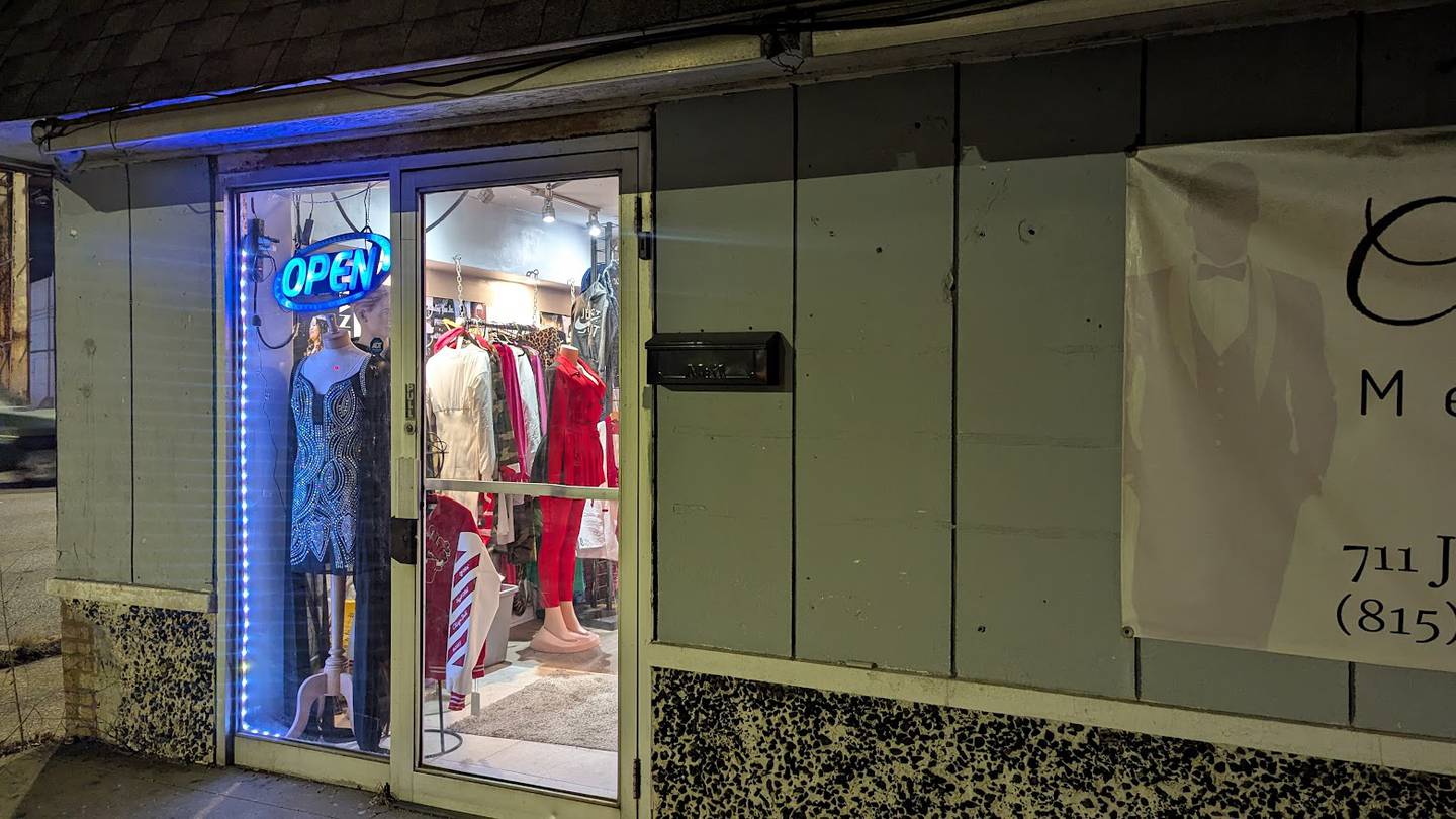 The entrance to Candy Kouture clothing store at 700 W. Jefferson St. in Joliet is seeing on Tuesday, Feb. 25, 2025.