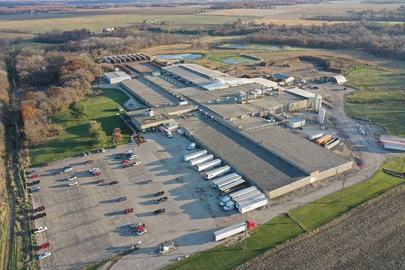 An aerial view of Monterey Mushrooms on Friday, Nov. 10, 2023 in Princeton. The company has confirmed that it will close two of its mushroom growing locations by the end of January 2024, including the facilities in Princeton and Orlando, Fl. The plant employees more than 200 jobs and it has been in operation for over 50 years.