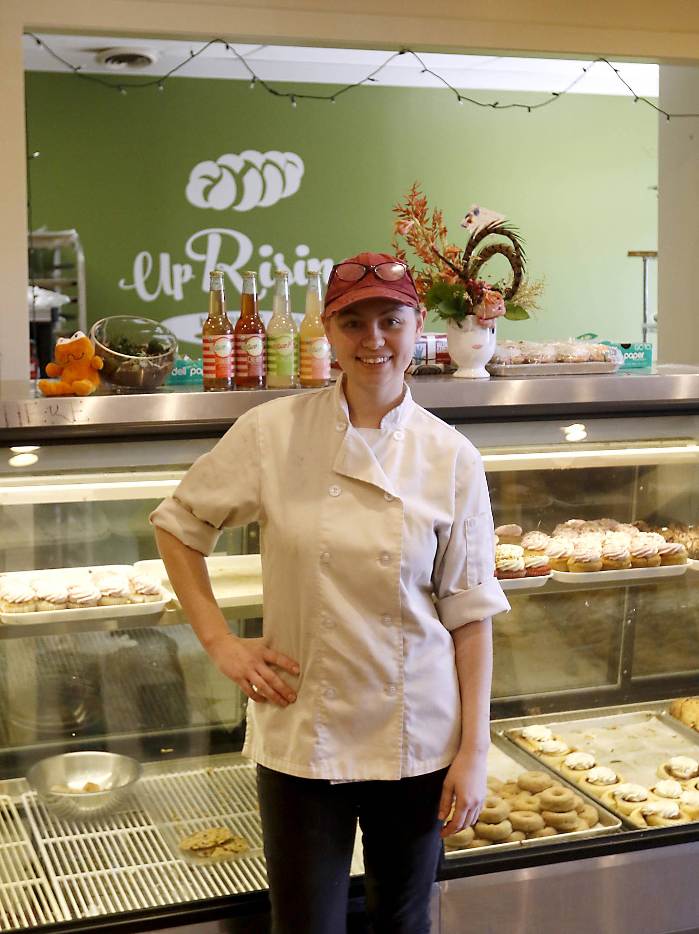 Corinna Sac, the owner of UpRising Bakery and Cafe, 2104 W. Algonquin Road in Lake in the Hills, on Tuesday, Oct. 4, 2022. After opening a bakery in 2021, Sac began hosting events to try and supplement her business' income. One of those events – a drag brunch – led to threats and vandalism but also an outpouring of support.