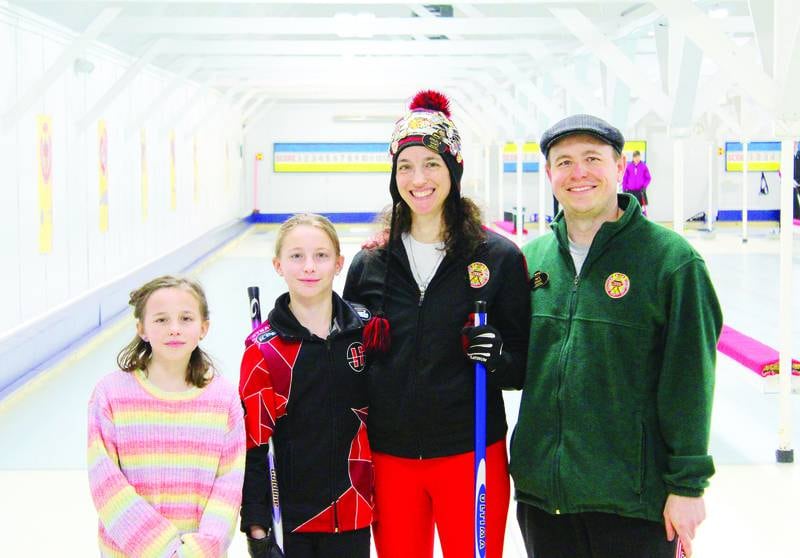 Curling is a big part of the Haws Family, who has a membership at the Waltham Curling Club in Triumph. Pictured are (from left) Elizabeth Haws, Lily Haws, Angela Haws and Nicholas Haws. Lily competed at the 2025 USA Curling U18 National Championships in Lafayette, Colorado from January 9-12, 2025 where her team won a second place and a silver medal.