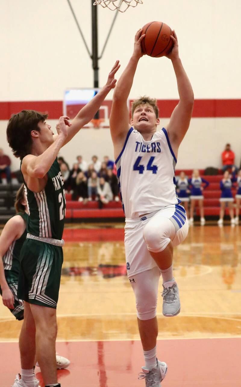 Princeton's Bennett Williams shoots against St. Bede Saturday night in the Colmone Classic.