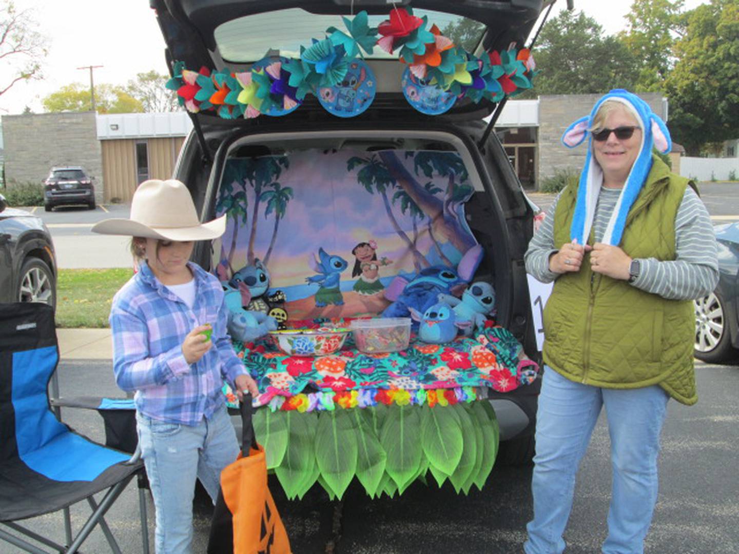 Annette and Londyn Scholes' trunk, "Stitch," tied for first place with Al and Jeannie Benson's “Fall Harvest" trunk at Plano Methodist Church's 21st annual Trunk or Treat.