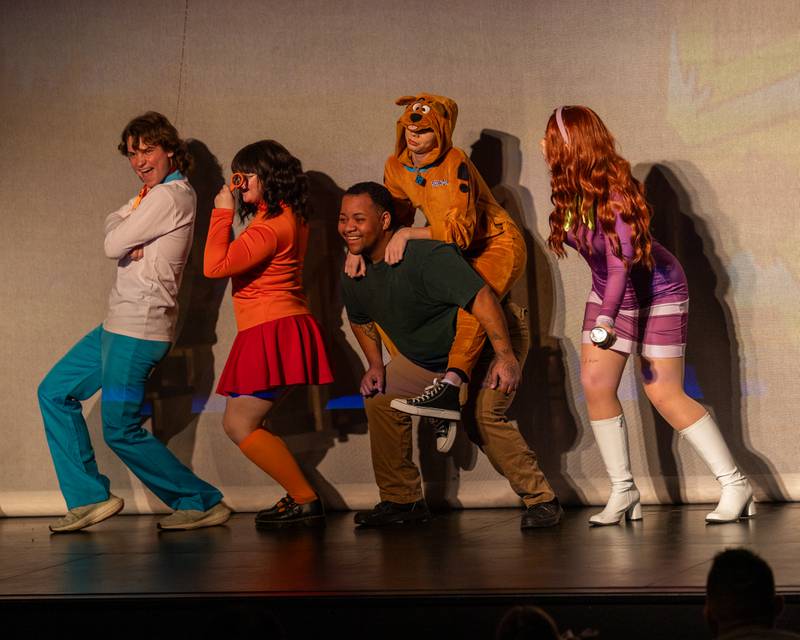 Cast of 'Scooby Doo' dance during performance of "New Year, New Friends" on Saturday, December 27, 2025 at Stage 212 in LaSalle.