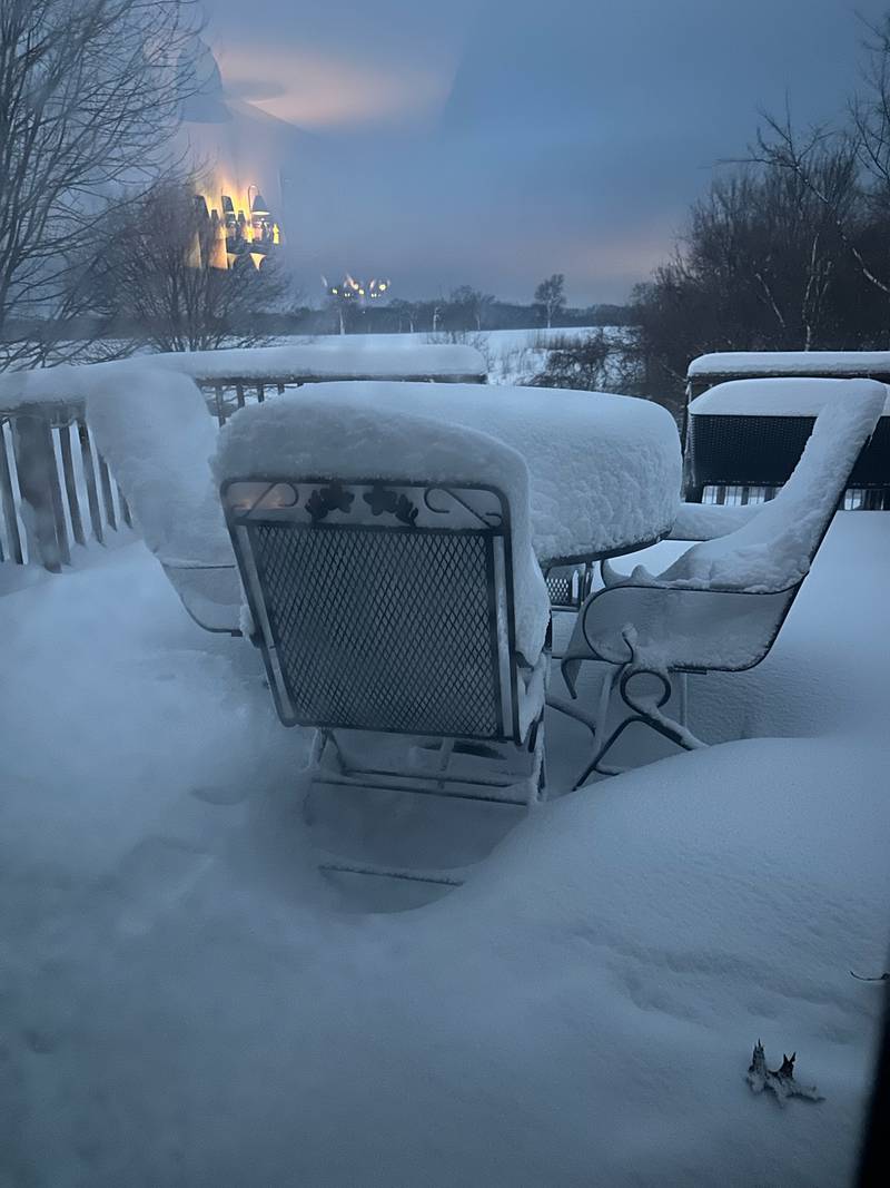 Dalzell snowfall on Friday, January 12, 2024