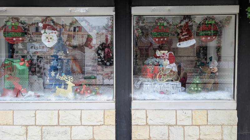 The Nail Inn & School of Cosmetology, the second place winner in the Joliet City Center Partnership's Holiday Window Decorating Contest, is seen Thursday, Dec. 19, 2024, at 160 N. Chicago St. in Joliet.