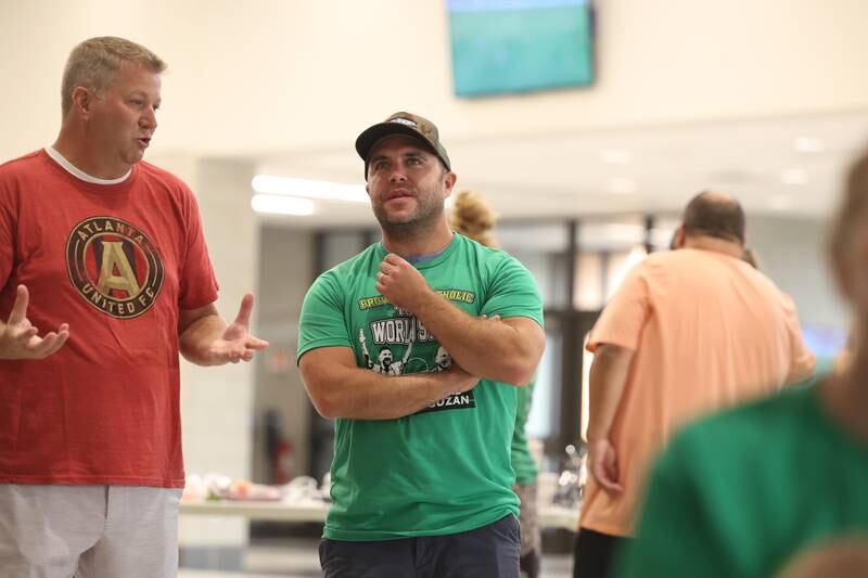 Phil Richardson, a former teammate of Brad Guzan at Providence, watch Guzan face off against Messi at the Providence Catholic Brad Guzan watch party on Tuesday, July 25 in New Lenox. Guzan is a Providence Catholic alumnus who plays goalie for MLS’ Atlanta United FC.