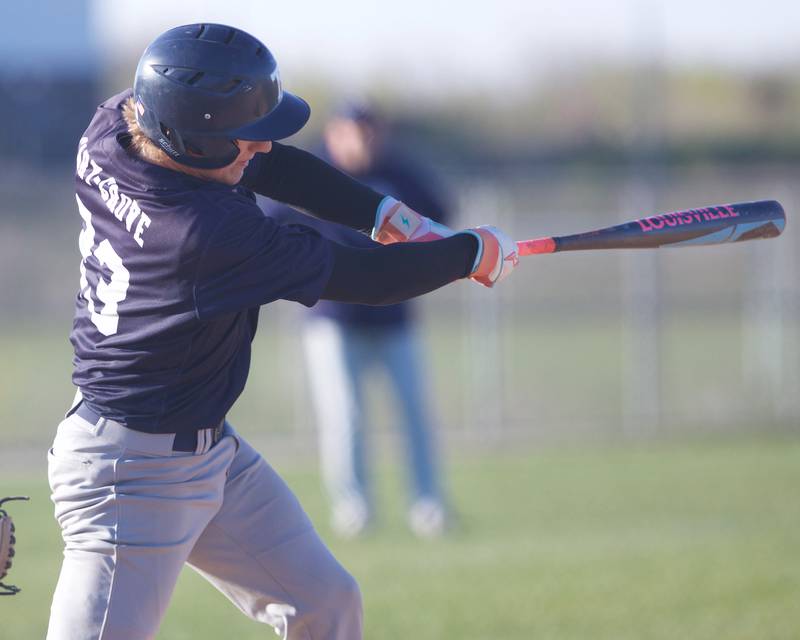 Cary Grove's Keenan Krysh looks to keep the seventh inning going against Hampshire on Wednesday, April24,2024 in Hampshire.