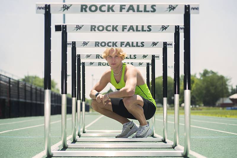Rock Falls hurdler Mathew Marcum is SVM's boys track athlete of the year.
