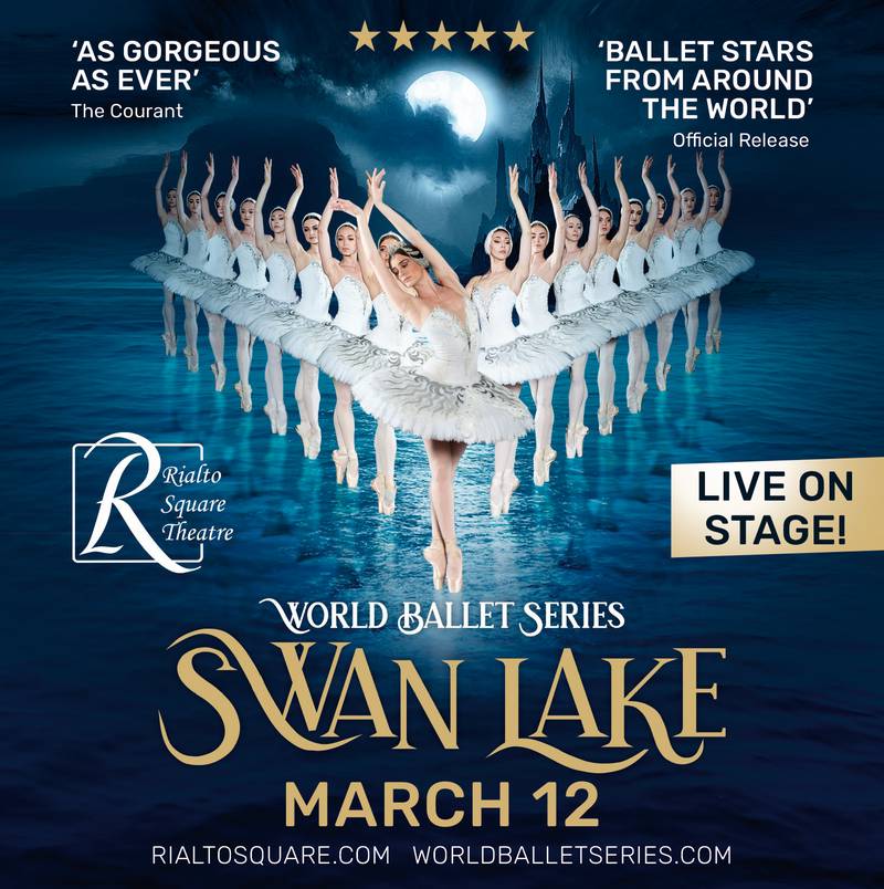 “World Ballet Series: Swan Lake” will be at the Rialto Square Theatre at 7 p.m. March 12, 2024.