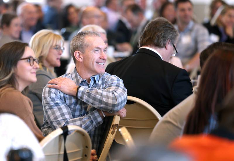 Members of the audience listen to speakers during the 107th Annual Sycamore Chamber of Commerce Meeting Thursday, March 7, 2023, in Memorial Hall at St. Mary's Catholic Church in Sycamore.