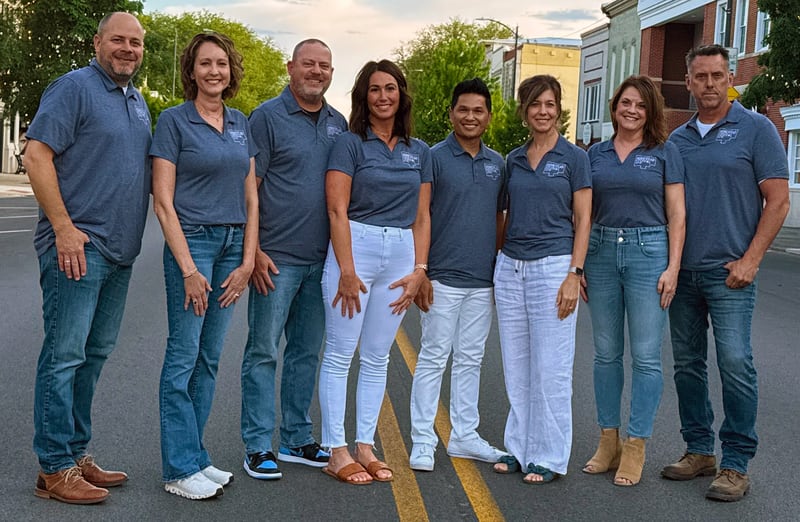 The 54th annual Homestead Festival steering committee members Derick Klingenberg, Tina Klingenberg, Ryan Rosenthal, Jaimie Rosenthal, Chantha Chhim, Susan Chhim, Tyler Thompson , and Jeanine Thompson