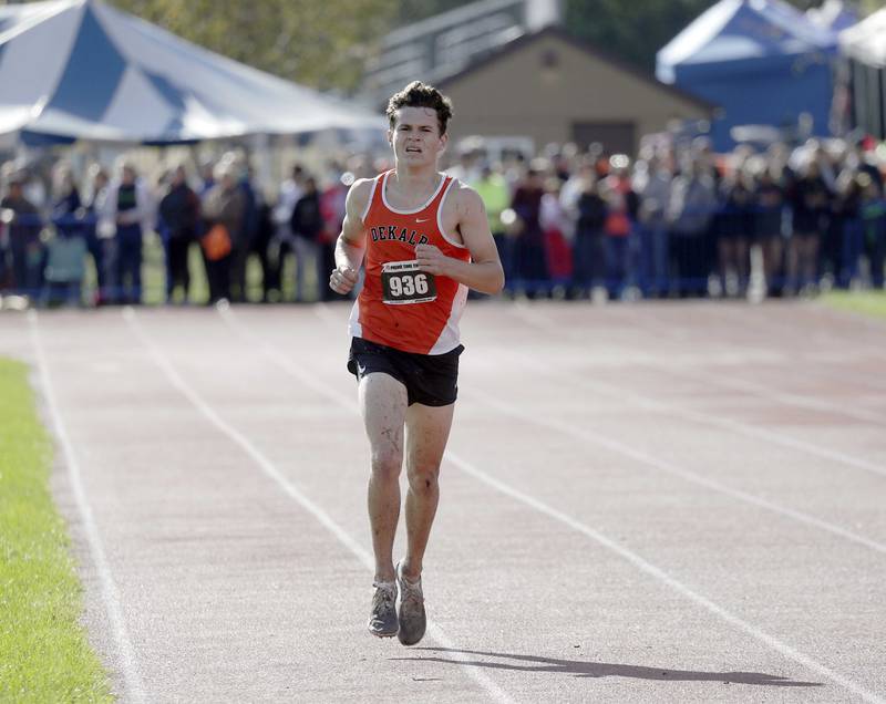 Oct. 30, 2021 file photo - DeKalb's Riley Newport during the Lake Park IHSA Sectional cross country meet Saturday October 30, 2021 in Roselle. Brian Hill/bhill@dailyherald.com