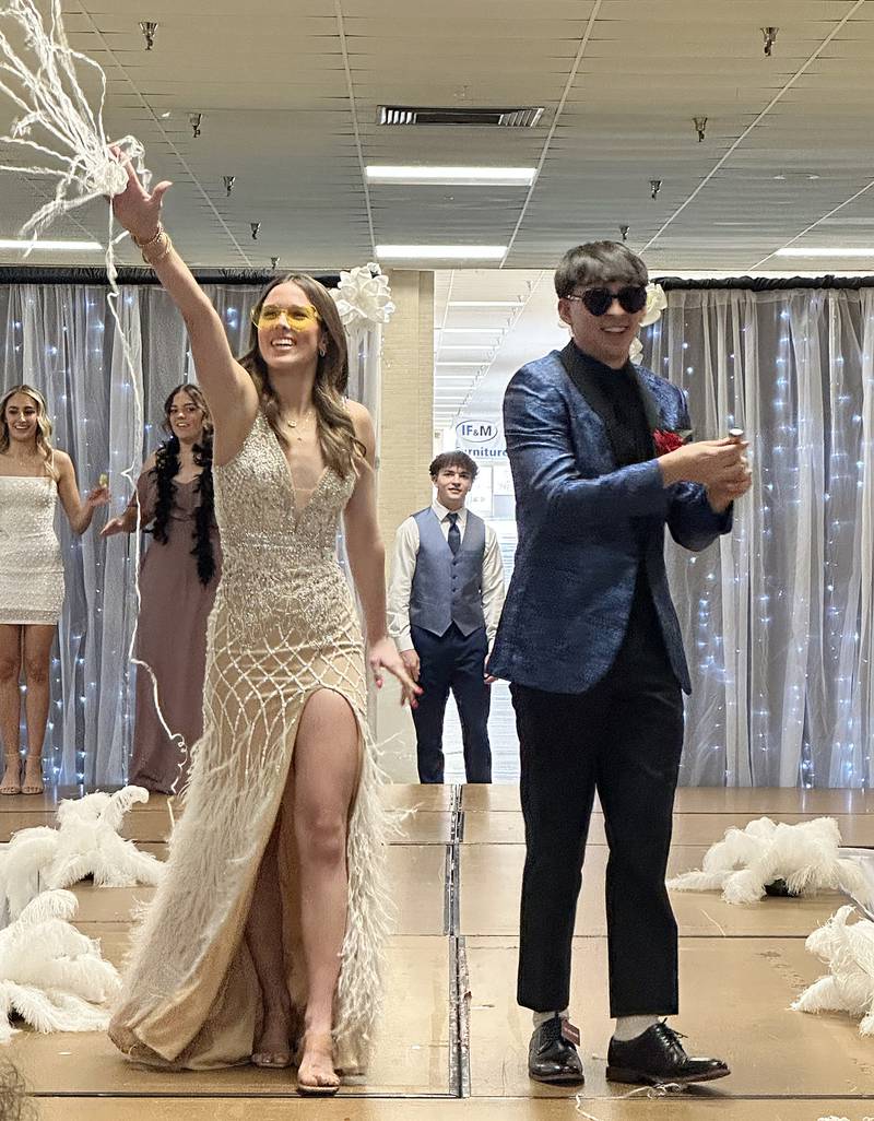Models for Selmi's Weddings & Events and Selmi's Formal Wear show off outfits during a fashion show Sunday, Feb. 2, 2025, during the Sauk Valley Wedding Expo.