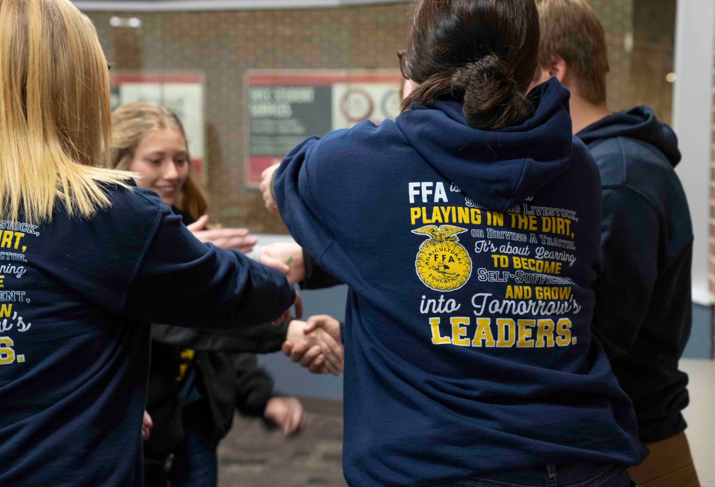FFA students participating in Leadership Training School activities.