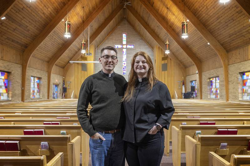Married co-pastors Anthony Windau and Riley Reed-Windau will lead both congregations at St. Paul’s and Immanuel Lutheran in Dixon.