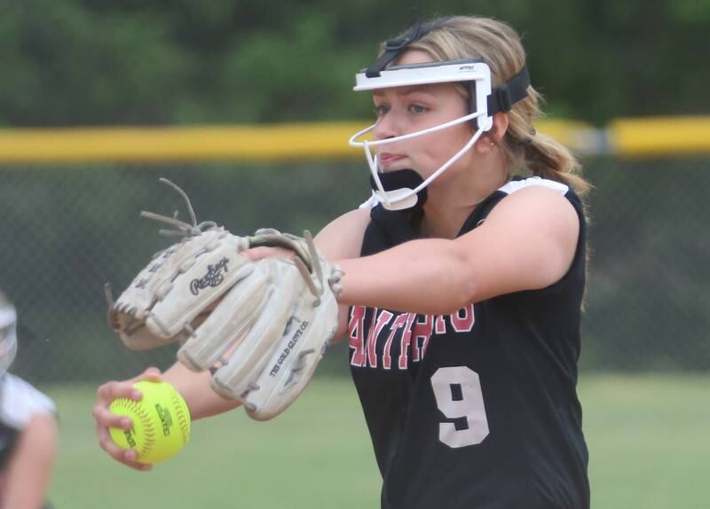 Erie-Prophetstown pitcher Wynn Renkes delivers a pitch to Bureau Valley during the Class 1A Regional game on Monday, May 13, 2024 at Bureau Valley High School.