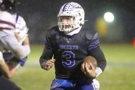 Landon Arnold finishes Burlington Central’s Class 6A second-round win over Harlem