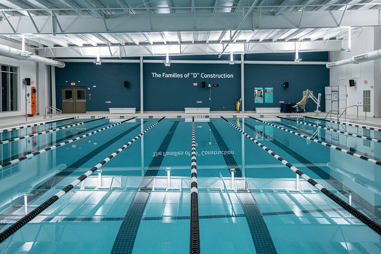 The swimming pool at the new Morris Hospital YMCA.
