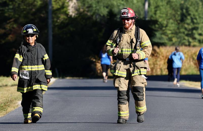 Some members of the Princeton Fire Dept participated in the 2025 Underground Railroad 5K in full gear.