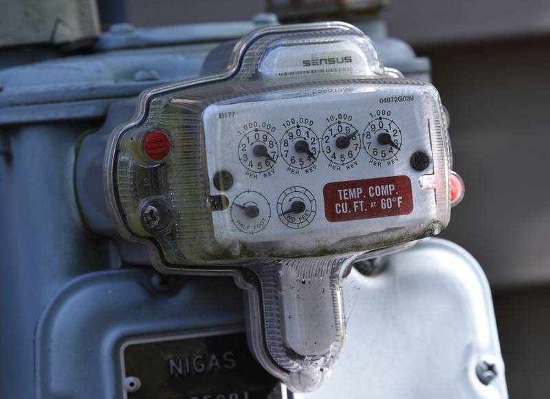 A natural gas meter.