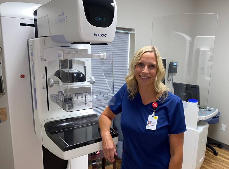 Morris Hospital Mammography Technologist Melissa Craig uses a new state-of-the-art 3-dimensional mammography system at the Morris Hospital Obstetrics & Gynecology Specialists office on Starfire Drive in Ottawa.