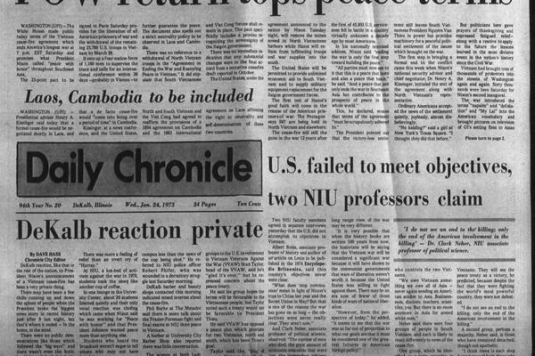 The end of the Vietnam War, a historic flood in Rockford and more historical covers for January 24