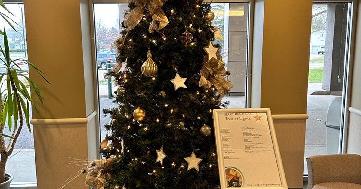 Tree of Lights campaign underway at OSF Saint Clare in Princeton Shaw
