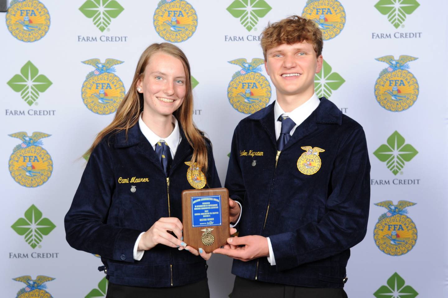 Central High School students Cami Maurer and Caiden Kapraun.
