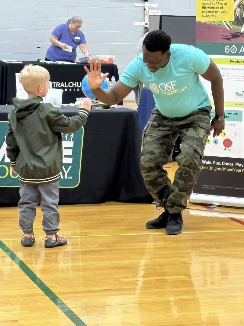 Children took part in activities Saturday, April 26, during Healthy Kids Day at the Streator YMCA.