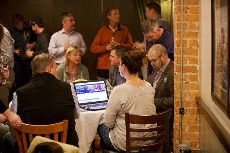 Supporters for Downers Grove Mayor Bob Barnett gather together as poll results come in at Emmett's Brewing on Tuesday, April 4,2023 in Downers Grove.