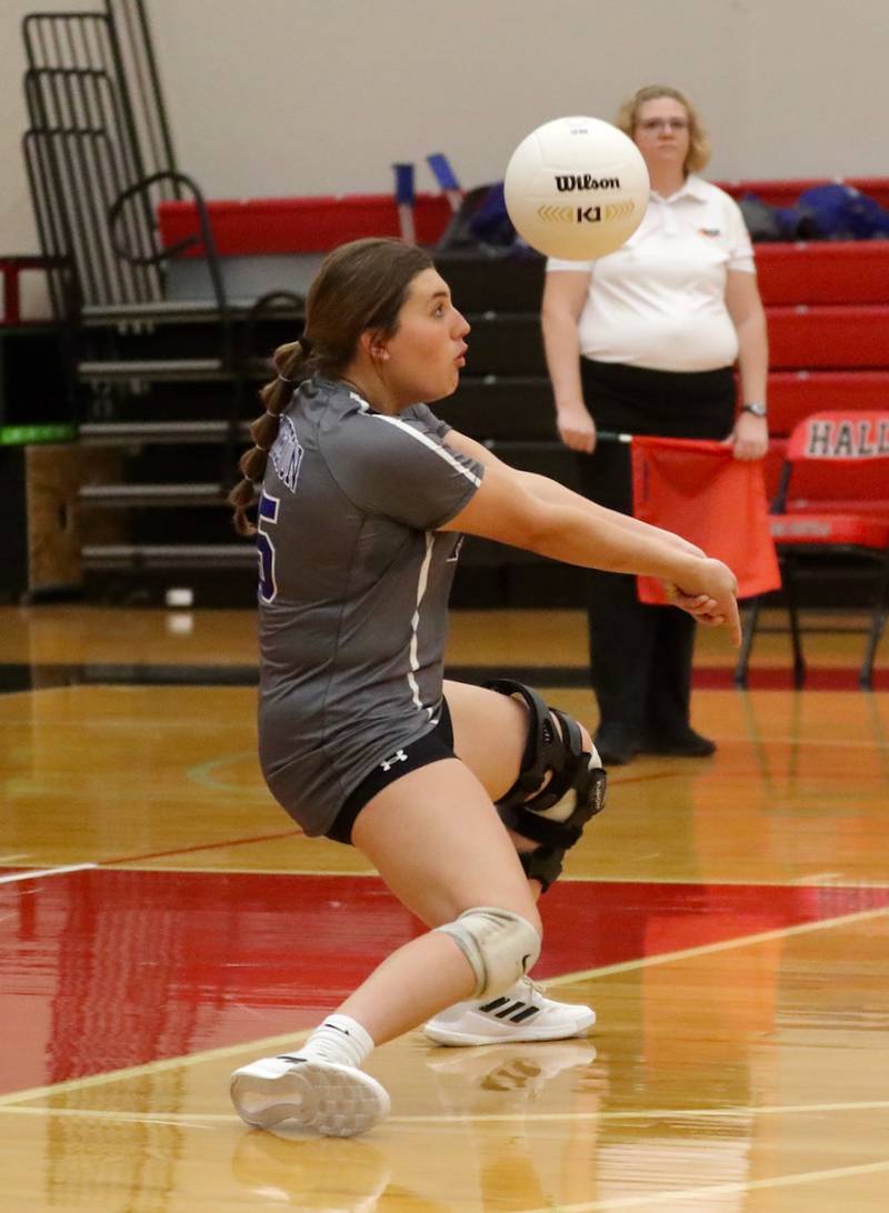 Princeton's Isa Ibarra makes a pass Tuesday night against Rockridge in the Class 2A Hall Regional.