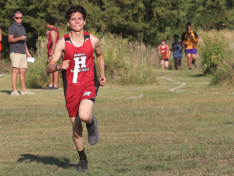 Hall's Joseph Caracheo, runs during the Ottawa Nautical Mile Relay on Tuesday, Sept. 2, 2025 at Catlin Park in Ottawa.