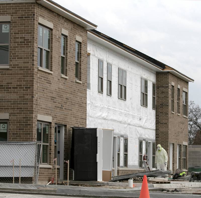 Work continues on General Capital's townhome style rental units at Route 31 and Johnsburg Road on Wednesday, Oct. 30, 2024. The townhomes are clustered in seven-unit buildings and include one-, two- and three-bedroom rentals that are directed at families and young people in the working world.
