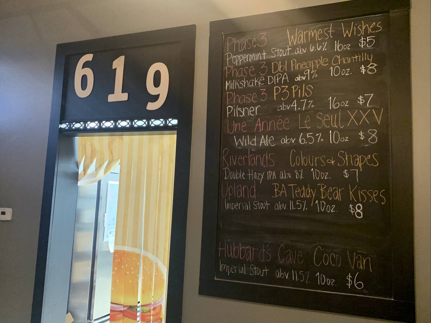 Draft list at Six19 Restaurant + Bar in Plano.