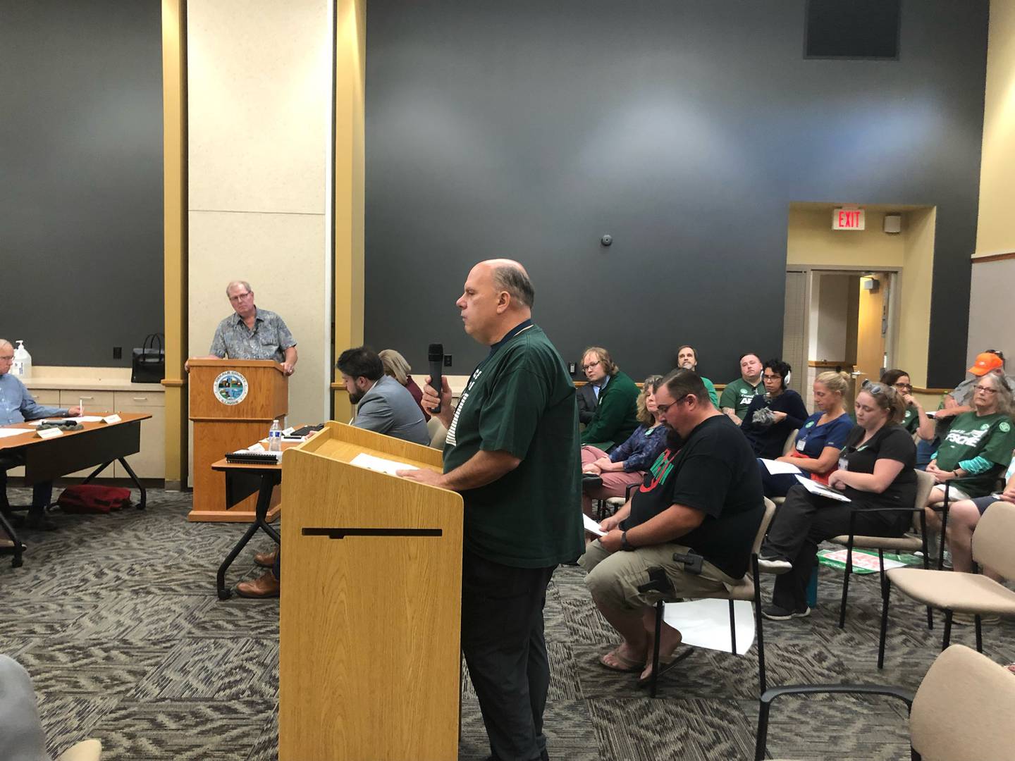 Chuck Simpson speaks during the July 13, 2022 special Committee of the Whole meeting, where it was decided the DeKalb County Board would vote on two offers to buy the DeKalb County Rehab and Nursing Center, as well as a referendum for voters to decide if the county can support the facility by levying a property tax. On July 20, 2022 the board voted against the referendum and initiated a sale with Illuminate HC.