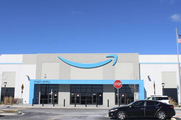 Dumpster fire at Amazon warehouse in Huntley