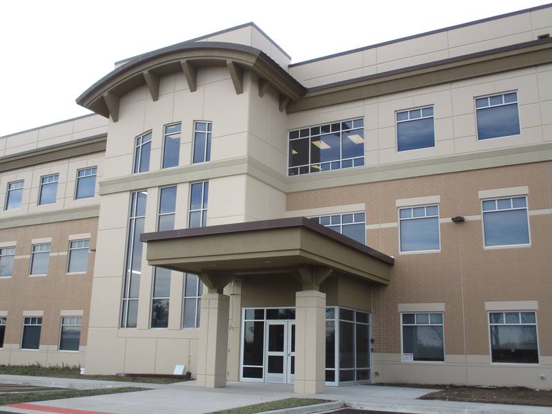 Prairie Point Drive is seen here on Nov. 7, 2022. City officials now expect to move into the new home for the city government and Yorkville Police Department early in 2023.