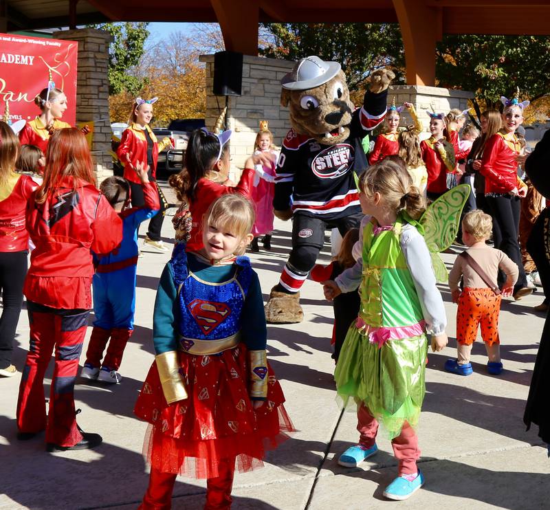 The Batavia Academy of Dance holds a Monster Mash dance lesson at Batavia Bat Fest on Saturday, Oct. 26, 2024.