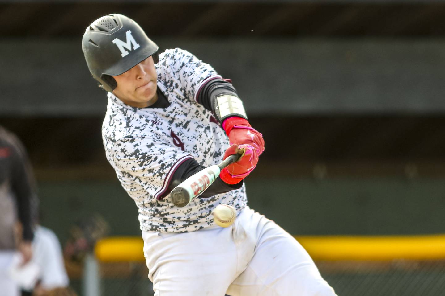Marengo's Drew Litchfield (19) swings at a pitch during baseball game between Marengo at Sandwich Monday, May 5, 2025 in Sandwich.
