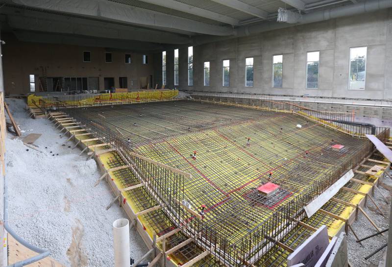 A view of what will be a ginormous indoor pool inside the new YMCA building on Thursday, Oct., 19, 2023 in Ottawa.