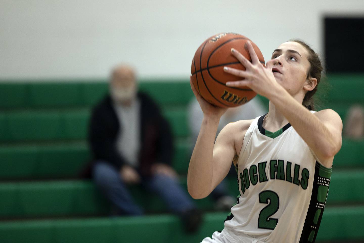 Rock Falls’ Brooke Howard puts up a shot against Mendota Saturday, Jan. 14, 2023.