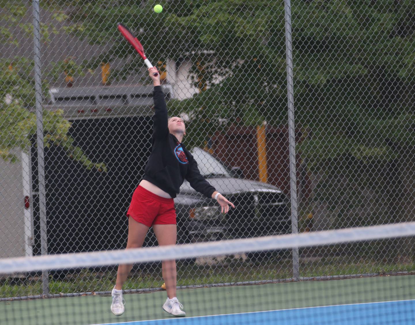 Ottawa's Emma Cushing serves the ball against Streator on Wednesday, Sept. 6, 2023 at Streator High School.