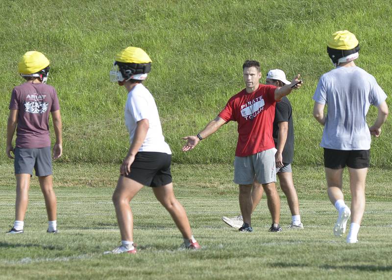 The Ottawa Pirates began their first official practice Monday at Ottawa High School  with a variety of drills and workouts to prepare for the upcoming 2025 season.