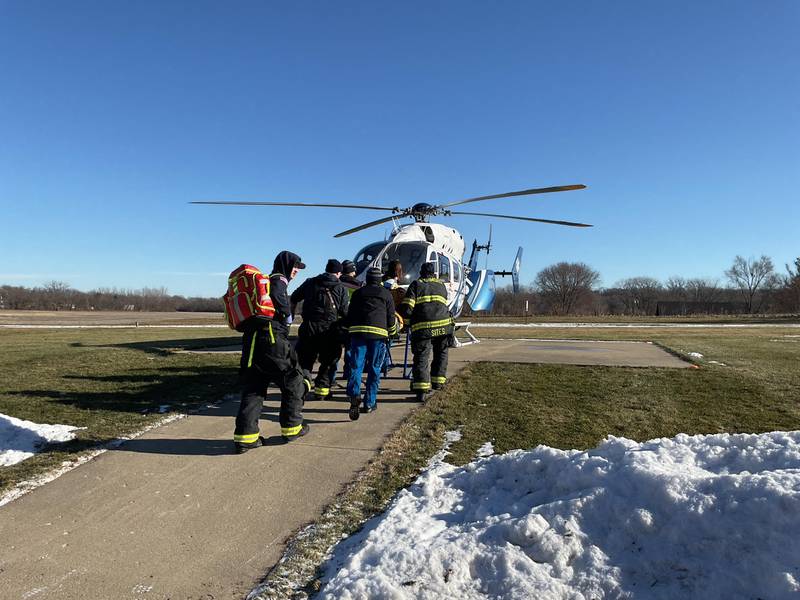 A man was airlifted following a crash Dec. 19, 2025 near Richmond.