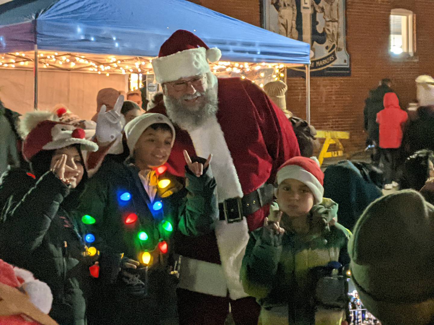 Santa Claus greeted those attending the Oswego Christmas Walk on Dec. 6.