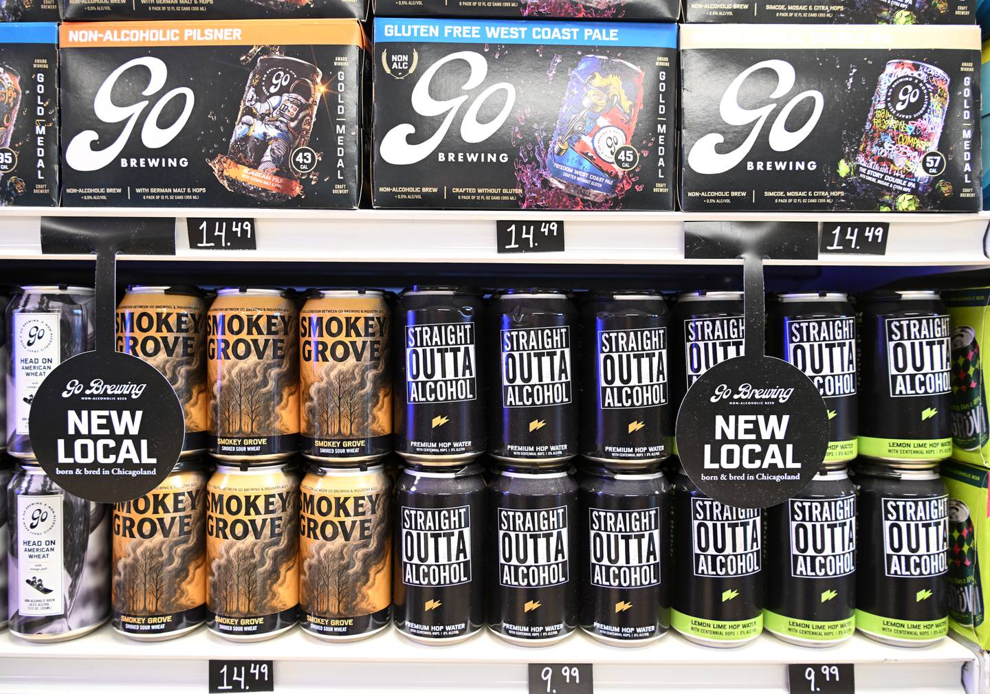 Go Brewing in Naperville is one of many local brands featured at Neer Beer in Wheaton.